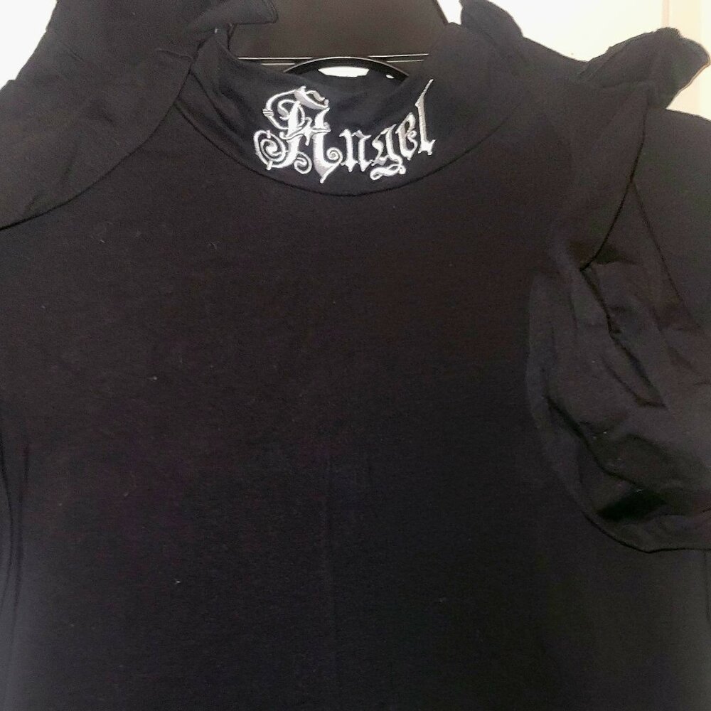 Long Sleeve Black Crop Top